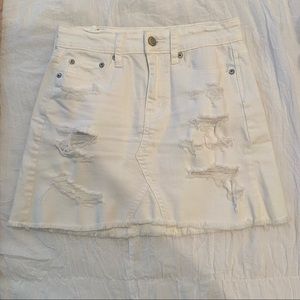 white jean skirt